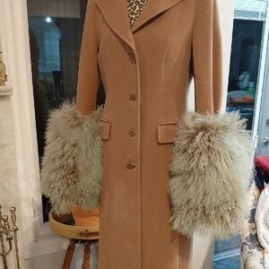 Elegant Sheep Green  Fur Cuffs